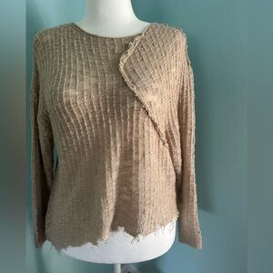 Zara deconstructed asymmetrical lightweight sweater